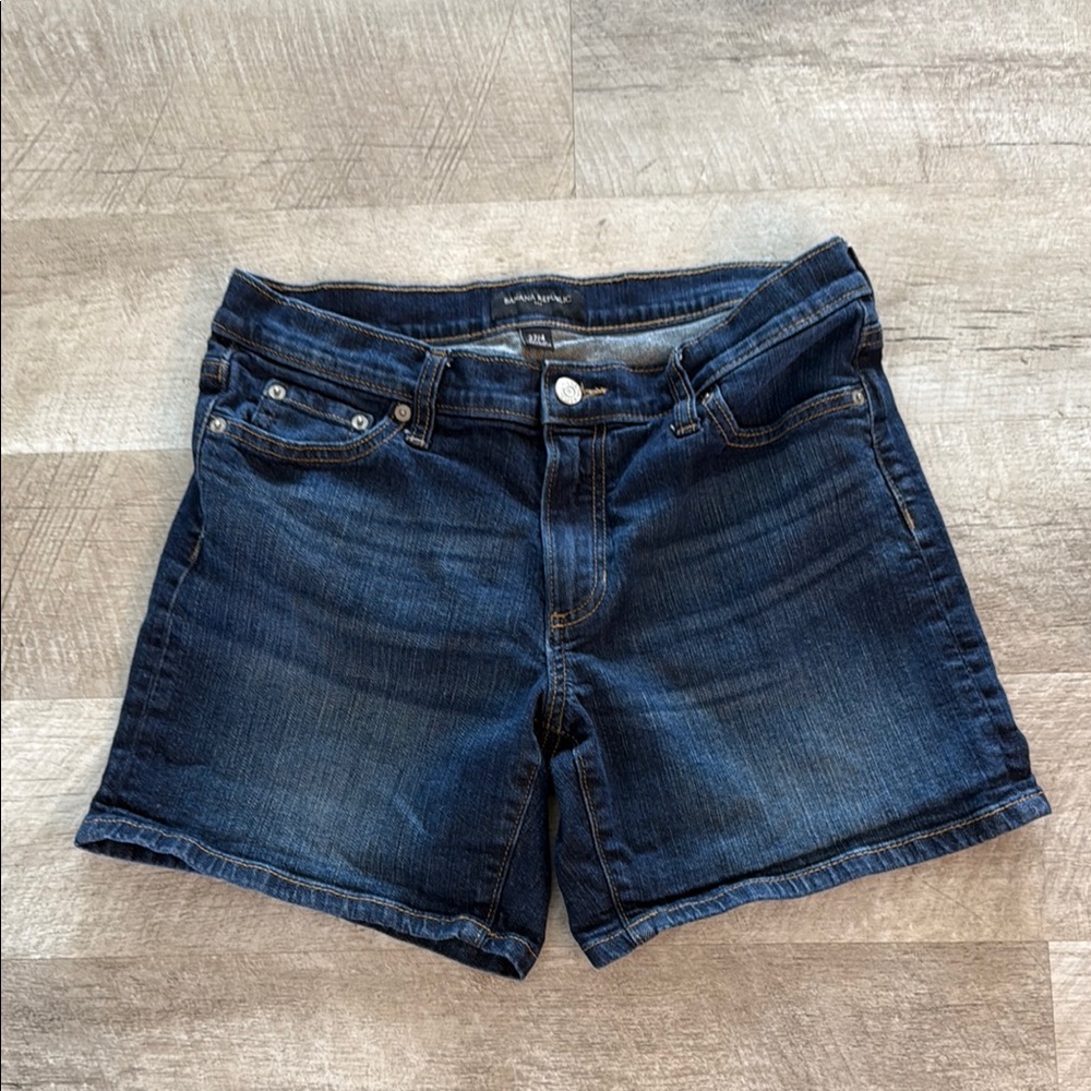 Dark Blue Denim Women's Shorts Banana Republic
